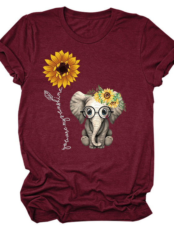 Eres mi carta solar solar con cuello redondo y manga corta