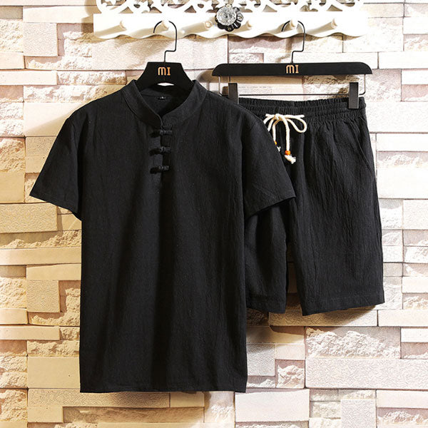 Camiseta de hombre de manga corta, creada en estilo chino