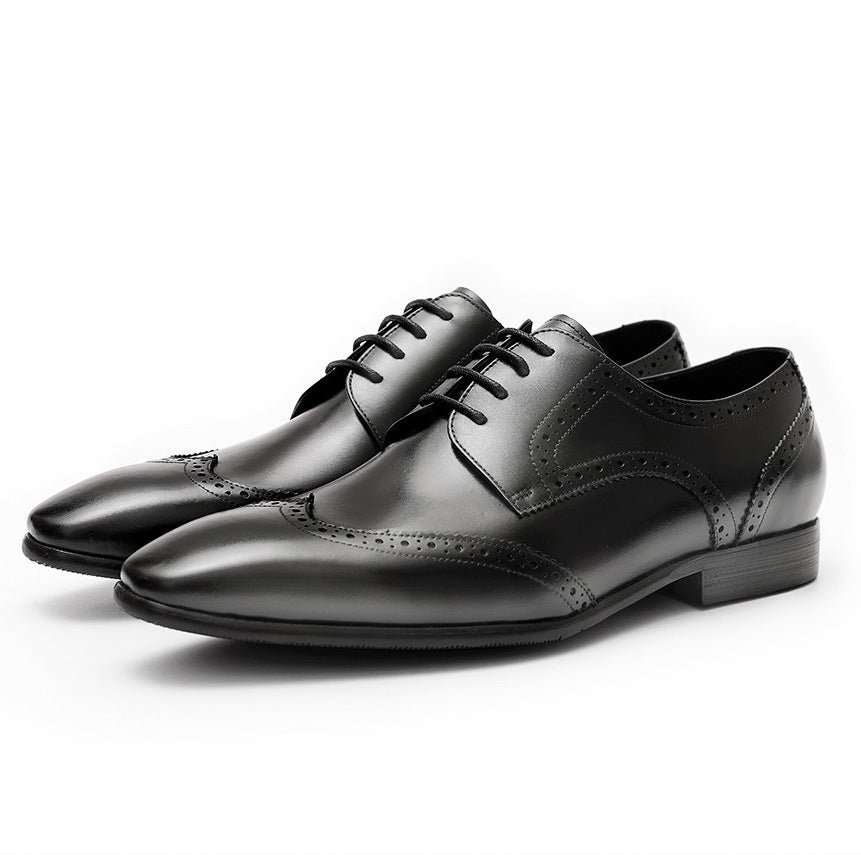 Sactino Brogue zapatos de cuero marrón / negro