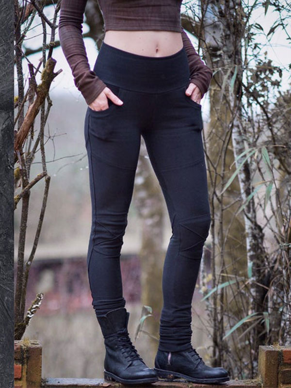 Legging natural natural de bolsillo para mujer