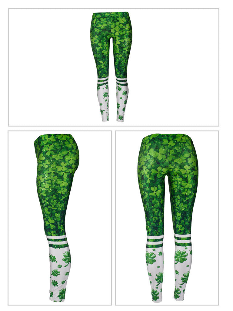 Leggings de mujer con estampado de trébol