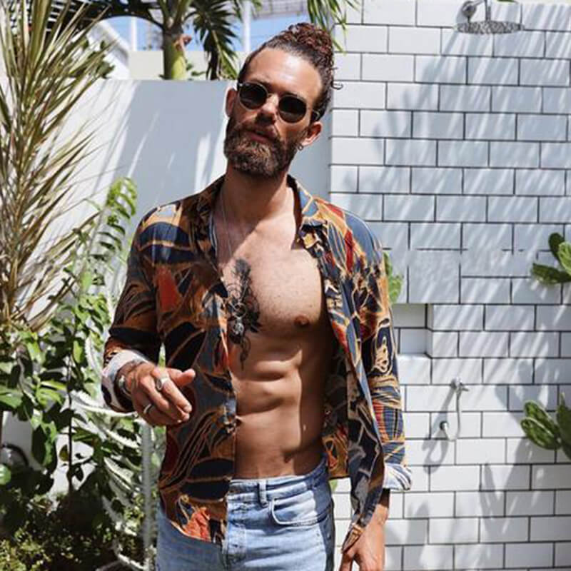 Vyriški mados marškinėliai ilgomis rankovėmis