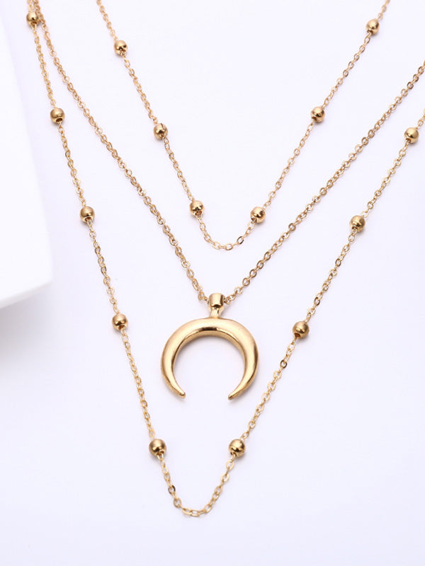 Collar de perlas de cobre vintage salvaje sexy para mujer