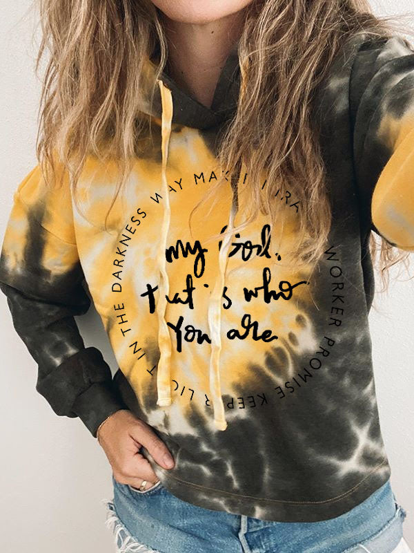 Frauen Way Maker Miracle Worker versprechen Keeper Light In The Darkness Mein Gott, der du bist Tie-Dye Sweatshirt