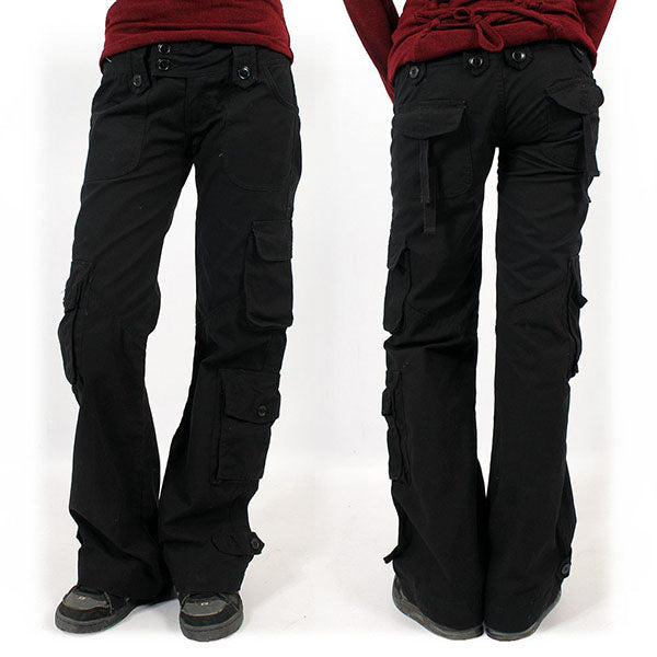 Pantalones holgados con múltiples bolsillos pantalones cargo