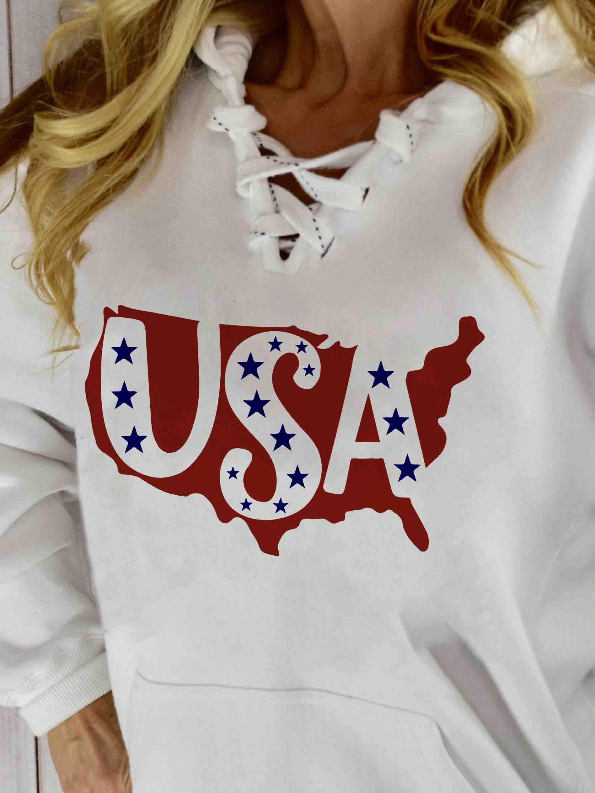 Mujer, USA Star Print, correa de bolsillo