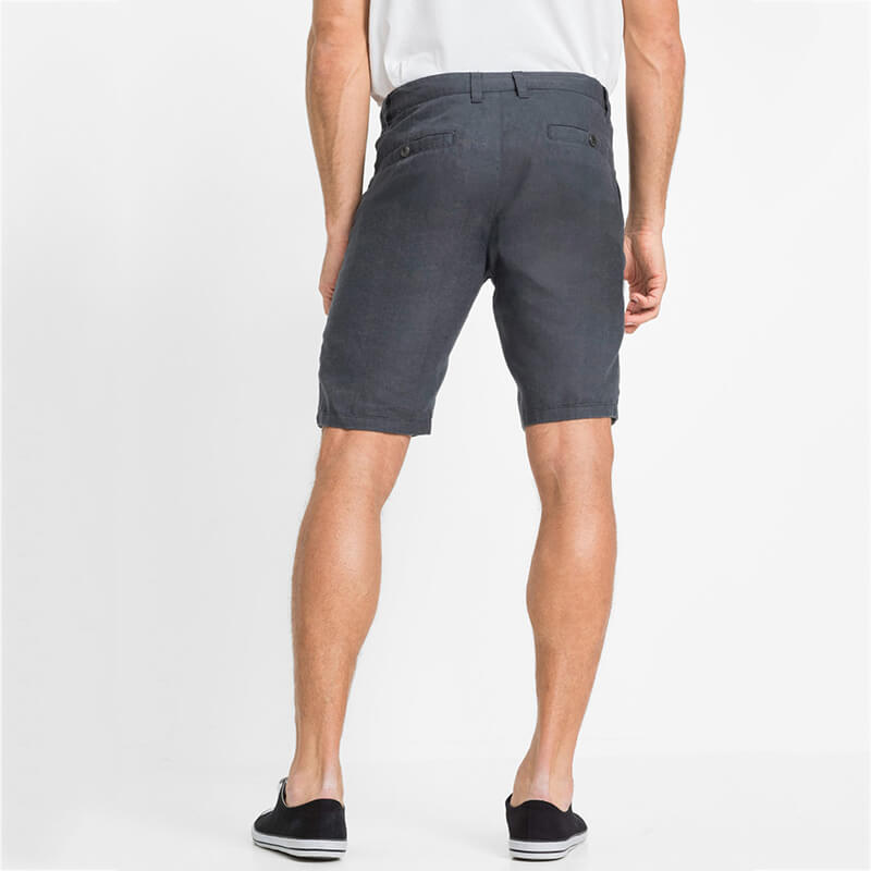 Pantalones cortos transpirables, ligeros y suaves hechos de lino natural, para hombres de estilo urbano de verano