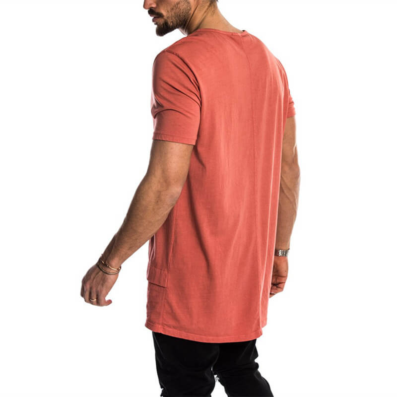 Herren Sommer Casual Komfortable Henley Collar Kurzarm Cotton Blend T-Shirts