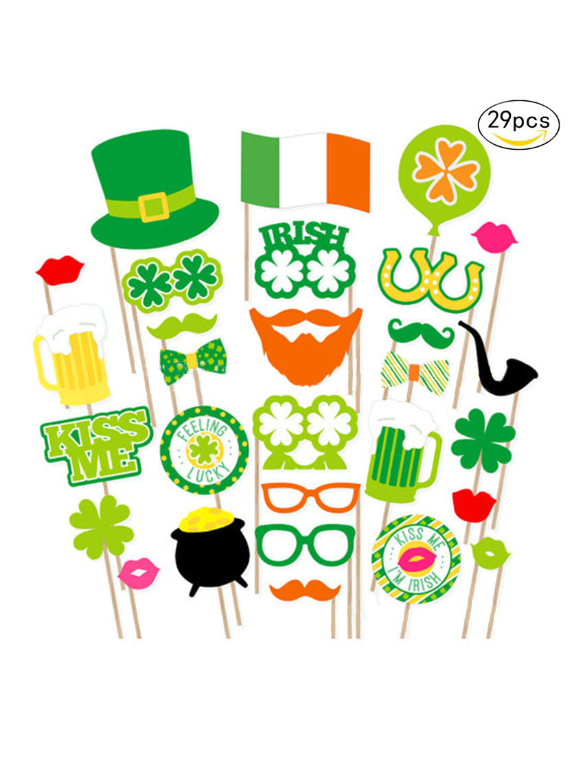 S t. Trébol de Patrick&#39;s set de 29 accesorios para fotografía