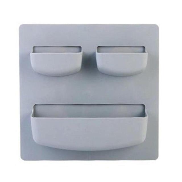 Adhesivo de plástico para cocina, nevera, nevera, estante de almacenamiento, organizador, esponja de limpieza, verduras, frutas, utensilios de cocina