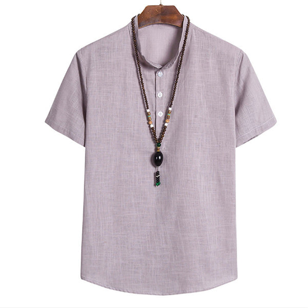 Camiseta de hombre con una rara manga corta de algodón fino