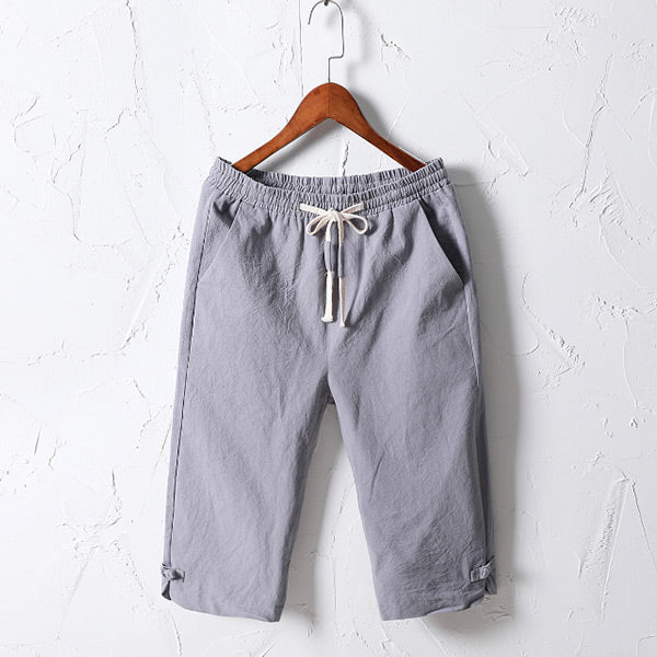 Pantalones casuales de hombre de lino