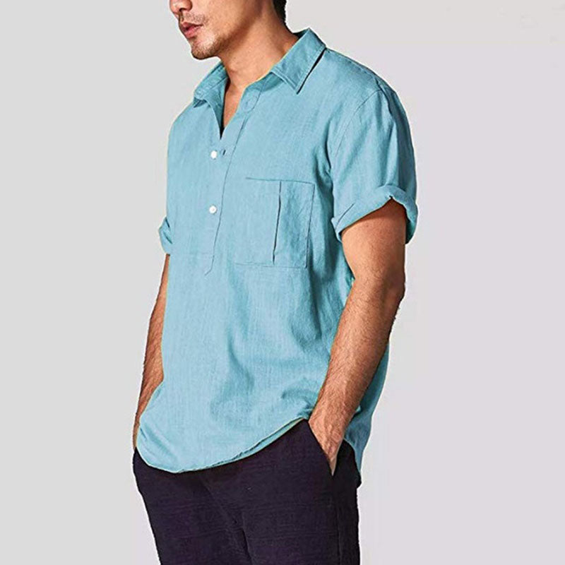 Herren lässiges Leinenhemd