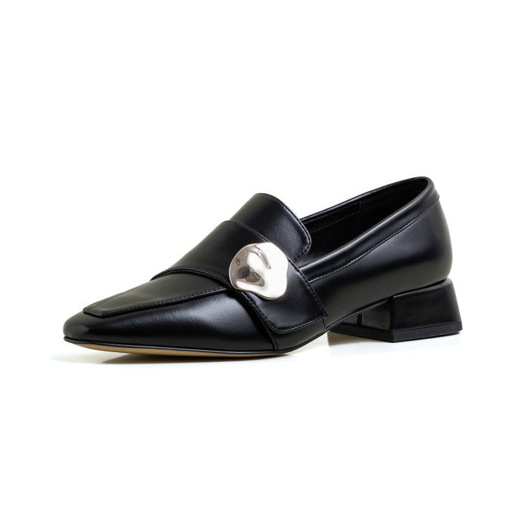 Zapatos de cuero con hebilla blanco / negro1