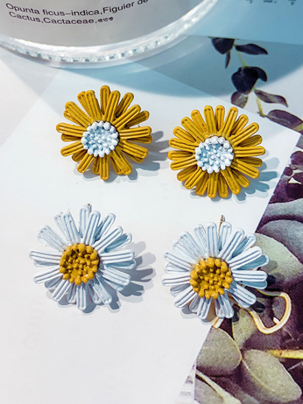 Pendientes mujer girasol flor girasol