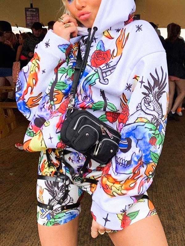 Suéteres de mujer con estampado completo