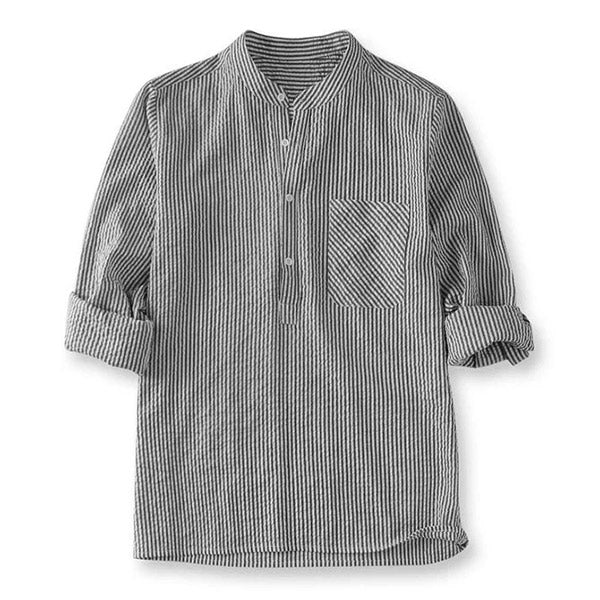 Loose Casual Striped Breathable Shirt für Herren