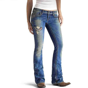 Women&#39;s Ruby Hip Hugger Cloud Old Glory Bootcut Jeans