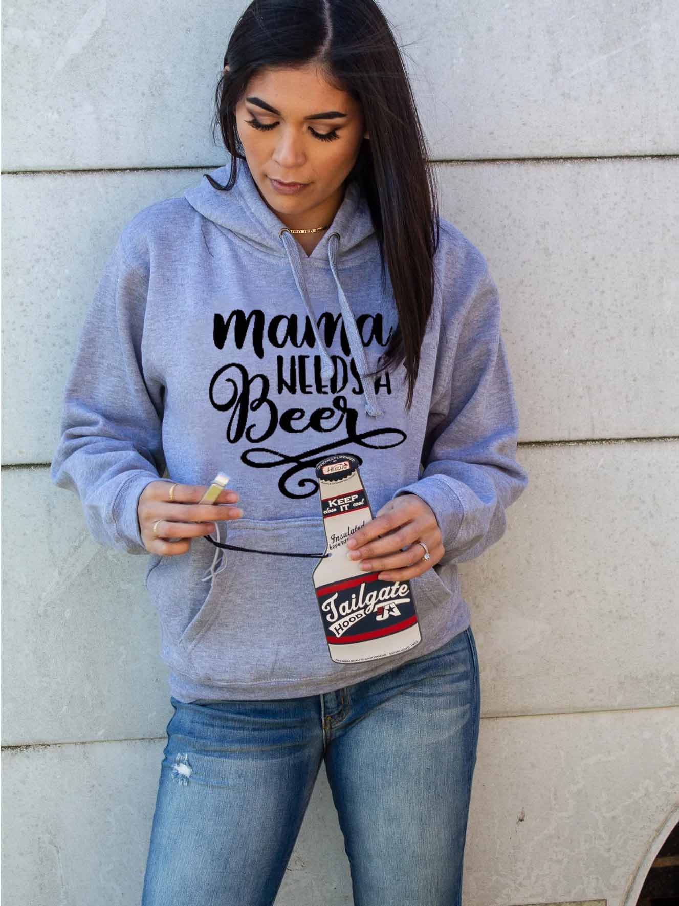 Mama braucht einen Hoodie mit Bierdruck