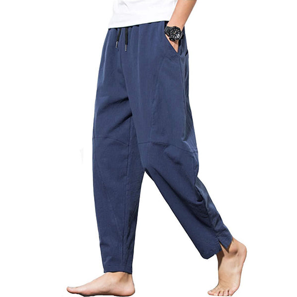 Pantalones sueltos de algodón para hombres