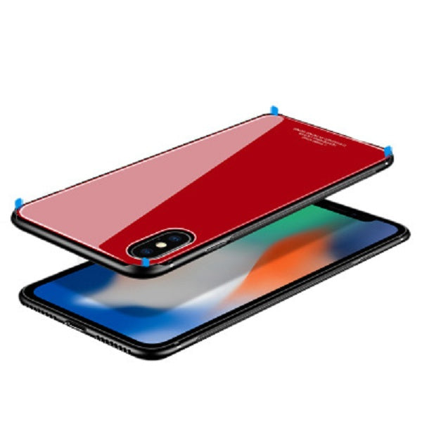 Caja del teléfono de vidrio templado para iPhone