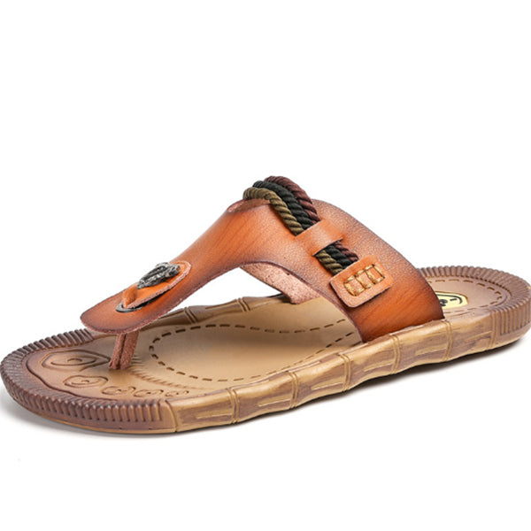 Sandalias de cuero retro para hombres