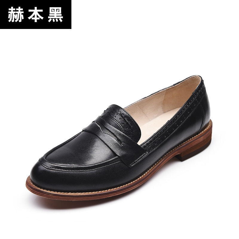 Zapatos de cuero marrón / negro