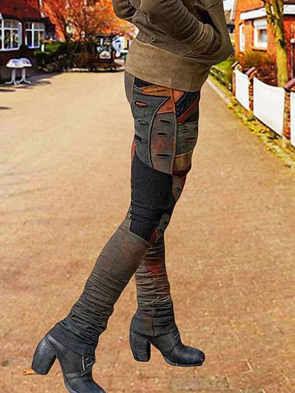 Pantalones pitillo de mujer con efecto arruinado