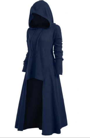 Vestido grande de color liso con capucha