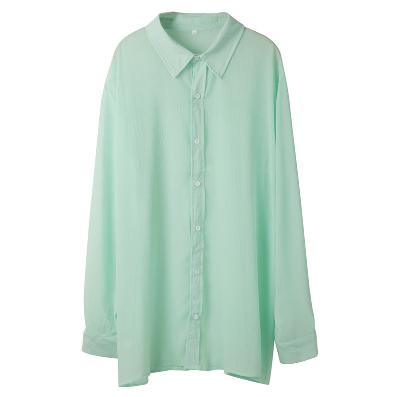 Kasdieniai vyriški lininiai marškiniai su V formos apykakle