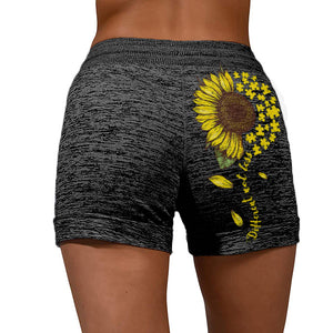 Verschiedene nicht weniger Sunflower Print Shorts