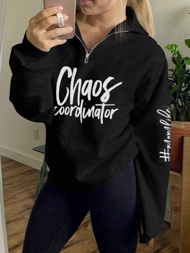 Chaos Koordinatorin Mom Zipper Sweatshirt