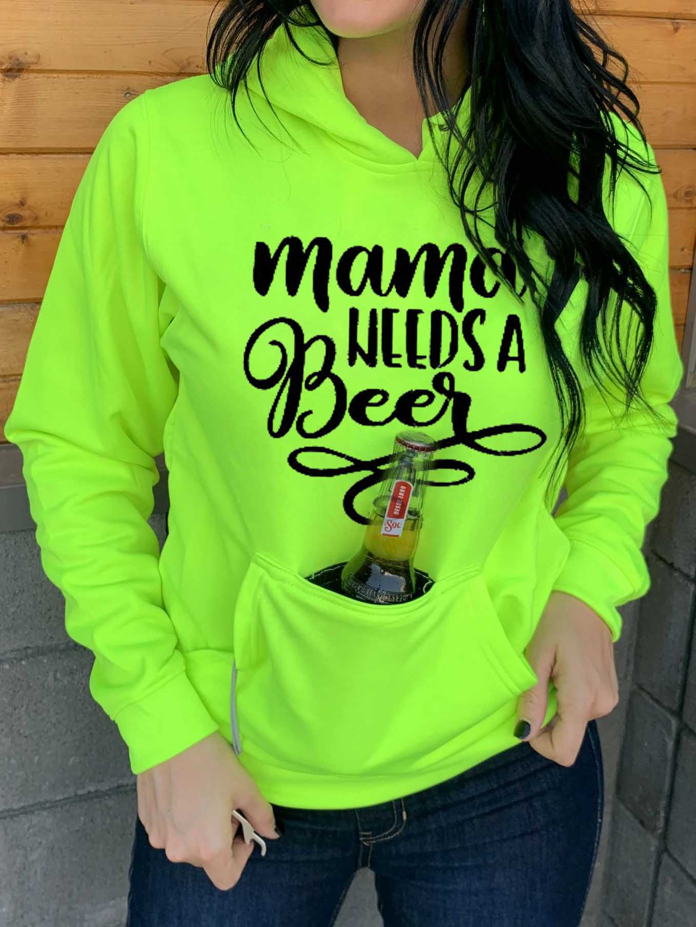 Mama braucht einen Hoodie mit Bierdruck