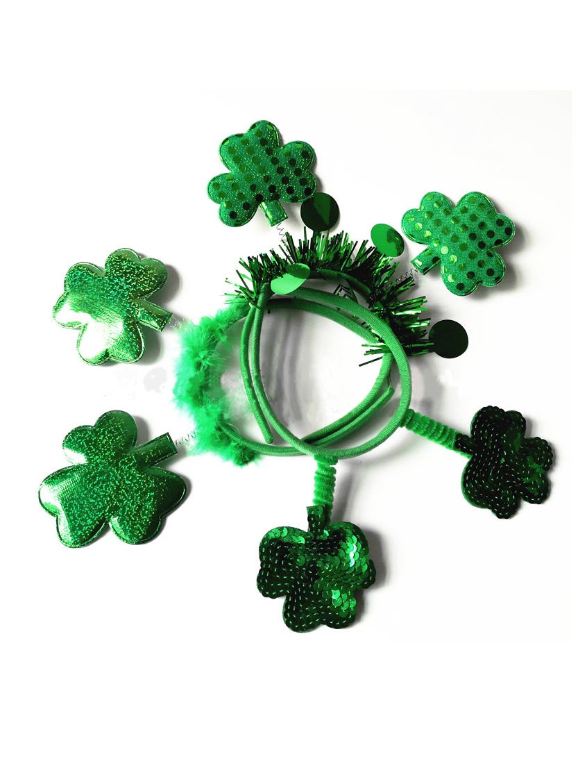 Tocado festivo irlandés con trébol St. Para el día de patricio