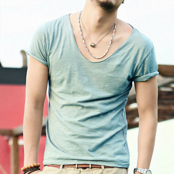 Camiseta robusta, fina y de manga corta para hombre.