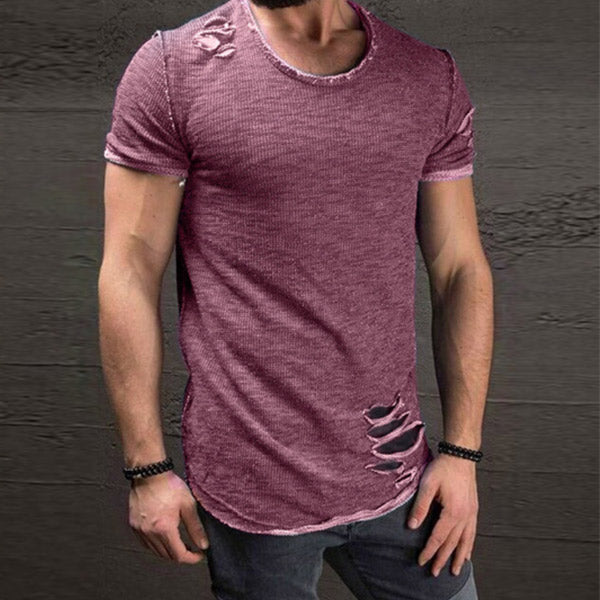 Camiseta rasgada de hombre
