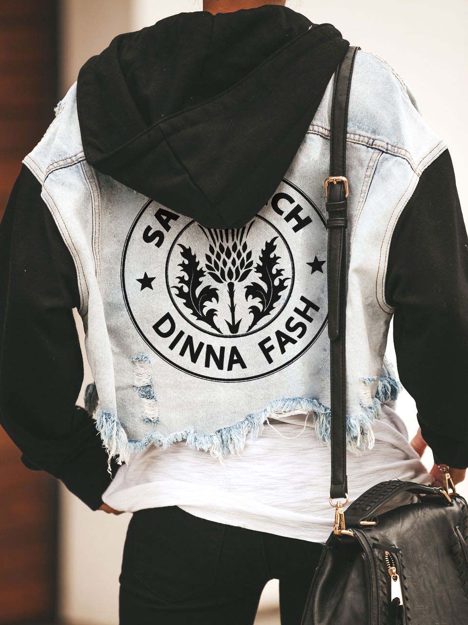 Damen Dinna Fash Sassenach Print Kontrast Kapuzenjacke