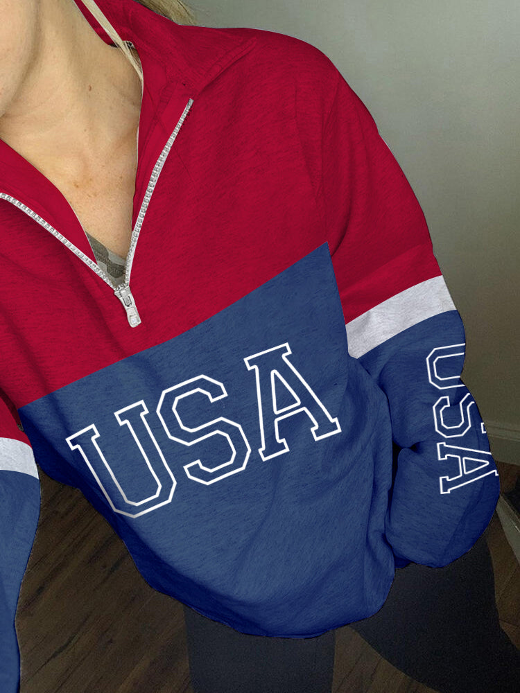 Frauen USA Colorblock Sweatshirt