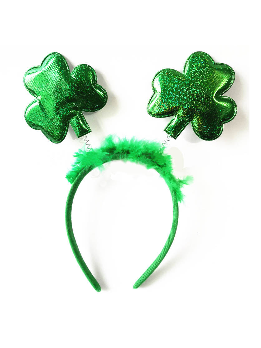 Tocado festivo irlandés con trébol St. Para el día de patricio