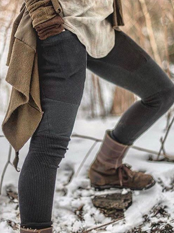 Legging de algodón orgánico elástico y cálido para mujer