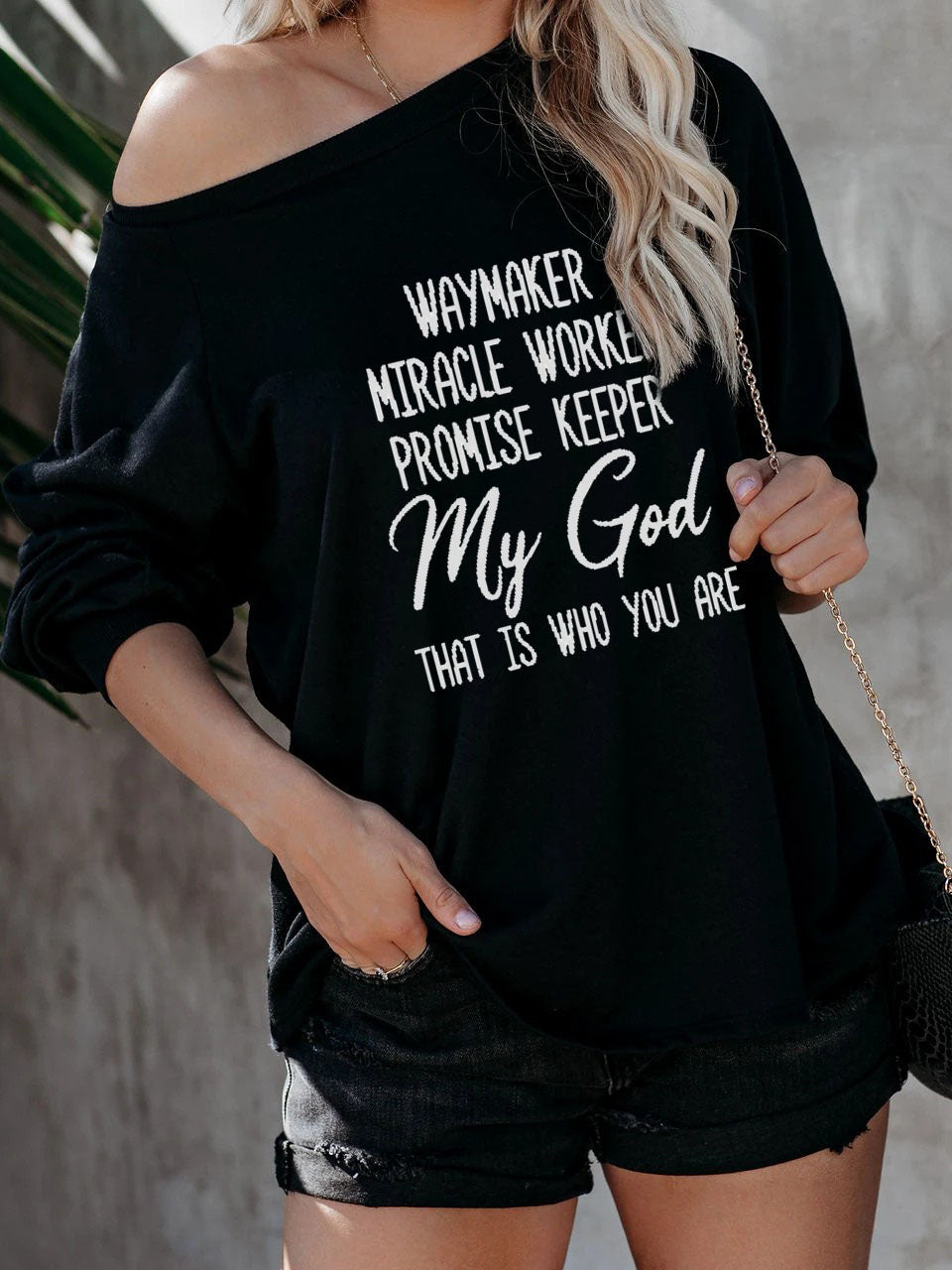 Way Maker Words de las mujeres &quot;Hombros de fe&quot;