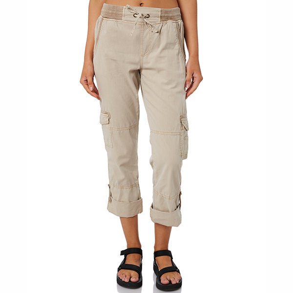 Bolsillos caqui para mujer &quot;pantalones capri&quot; pantalones cargo
