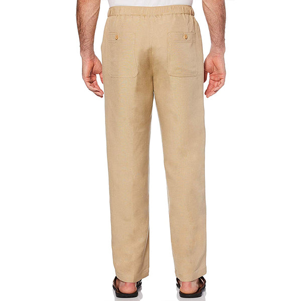 Cuerdas de lino con clip, pantalones casuales sueltos