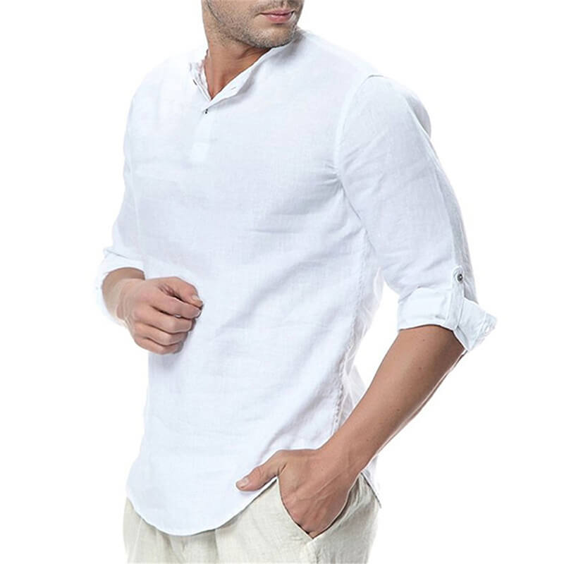 Camisa casual, ligera, refrescante, especialmente suave y de manga larga para hombres.