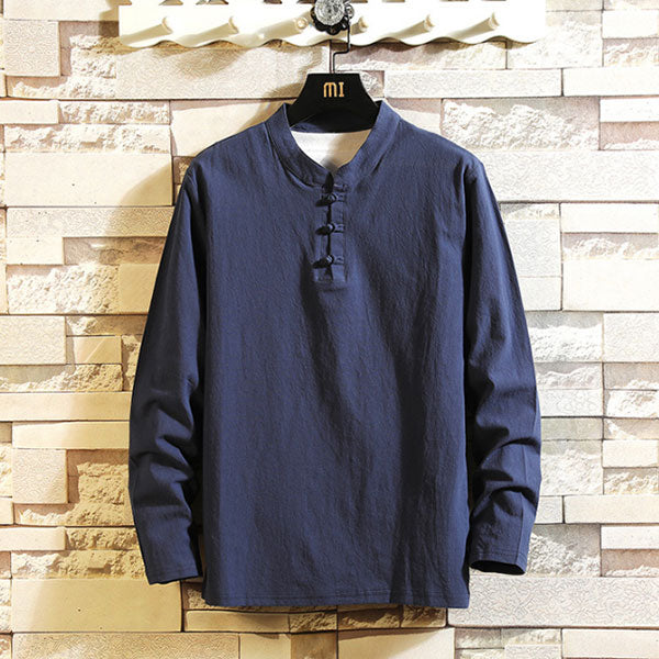 Conjunto de pantalón para hombre &quot;Loose Edition Button&quot;, de manga larga