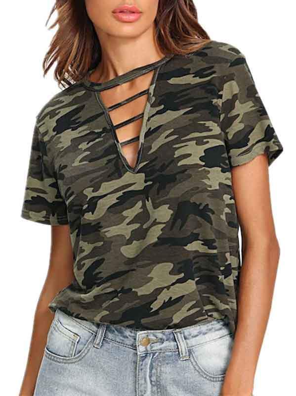 Camisa hueca de camuflaje
