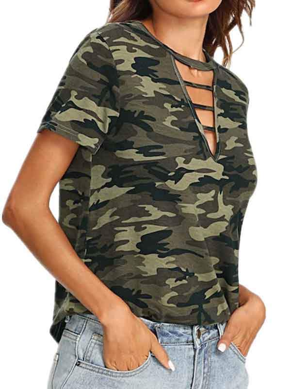 Camisa hueca de camuflaje