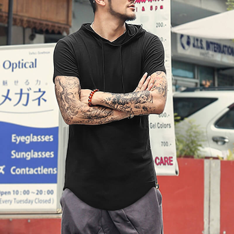 Suéter de color liso con hippie &quot;Herz&quot; calle de moda &quot;Kurzarm&quot;