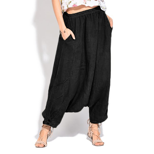 Pantalones harem de color natural para mujer