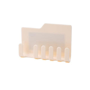 BalleenShiny Cute Animated Baño Cocina Cara sonriente Cepillo de dientes Toalla Estante de almacenamiento Chupete Gancho Soporte de pared